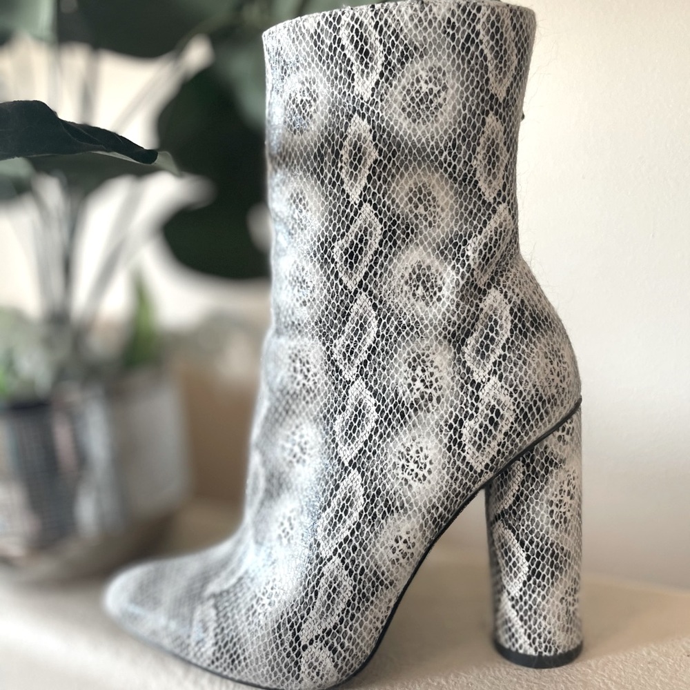 Snake Print Booties